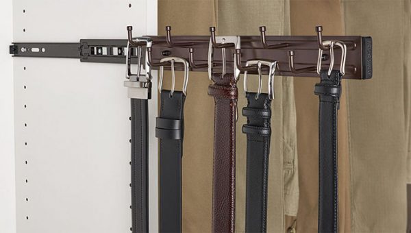 Side Mount Belt Rack Custom Bathroom Vanities | Kitchen & Bath Showroom | Custom Vanities
